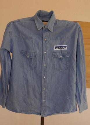 Рубашка-сорочка джинсова розмір l craftland