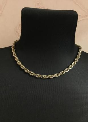 Ланцюг чокер ретро колір золотистий