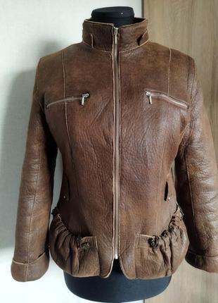Демисезонная курточка из эко-замши на стёганой подстёжке