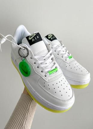 Женские (светятся в темноте) кожаные кроссовки nike DX2653 air force🆕