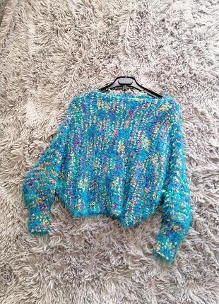 Невероятно мягкий нежный пушистый свитерок летучая мышка оверсайз  отправляю товар безопасной оплато