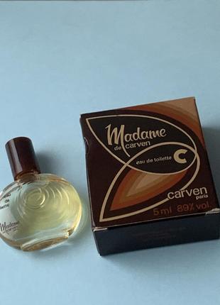 Madame de carven туалетна вода оригінал вінтаж мініатюра