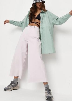 Missguided джинсы широкие высокая посадка лиловые