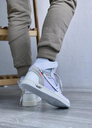 Мужские кроссовки nike jordan retro 1 off-white4 фото