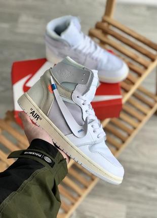 Мужские кроссовки nike jordan retro 1 off-white7 фото