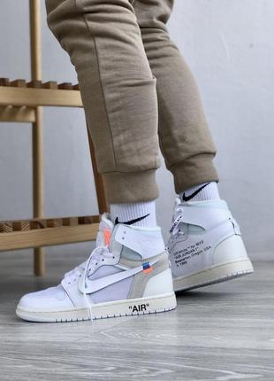 Мужские кроссовки nike jordan retro 1 off-white3 фото