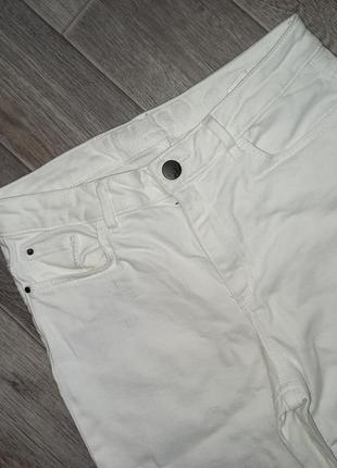 Белые прямые стрейчевые штаны 🤍2 фото