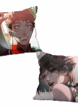 Подушка аніме магічна битва jujutsu kaisen двостороння 40х40 см (p0443)