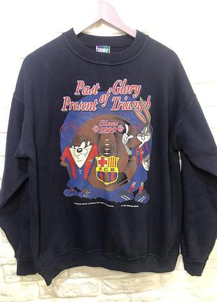 Толстовка looney tunes x barcelona fc vintage 1995