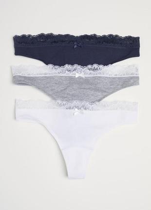 Комплект из 3 пар стрингов h&m