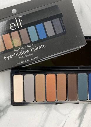 Палетка тіней для повік elf mad for matte eyeshadow palette holy smoke