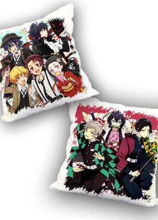 Подушка аніме бродячі пси та клинок який знищує демонів 35х35 см (u0005)