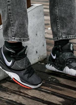 Мужские кроссовки nike kyrie 6 jet black топ качества8 фото