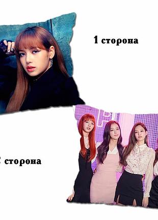Подушка k-pop лиса blackpink двухсторонняя 25х25 см (y0004)