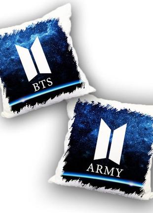 Подушка kpop bts army двухсторонняя 35х35 см (u0011)