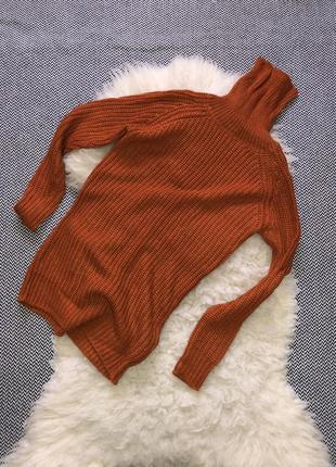 Вязаной шерстяной мохер свитер-платье горло шерсть кофта удлиненная1 фото