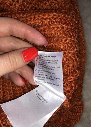 Вязаной шерстяной мохер свитер-платье горло шерсть кофта удлиненная2 фото