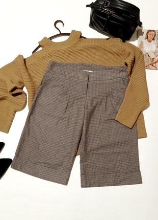 Теплые стильные шорты topshop бермуды в гусиную лапку.                    crea concept