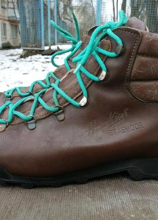 Мужские коричневые треккинговые горные походные ботинки hawkins braemoor skywalk2 фото