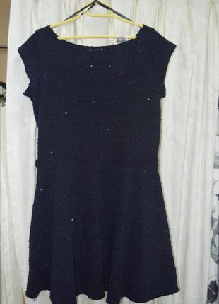 Sale  гарна темно-синя сукня з пайетками1 фото