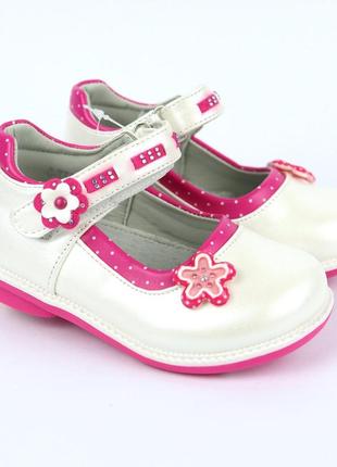 5082f белые нарядные туфли для девочки том.м