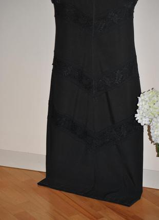Чорне плаття з мереживом та бісером5 фото
