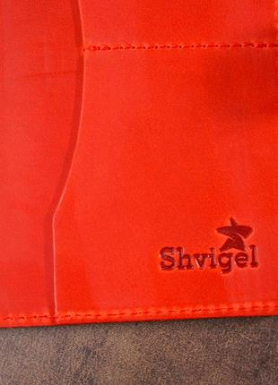 Стильный матовый кожаный тревел-кейс shvigel 16519 красный6 фото