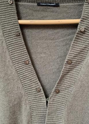 Кардиган вовна шовк кашемір кофта джемпер свитер накидка4 фото