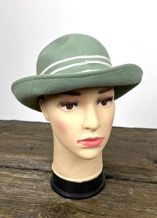 Шляпа фетровая зеленая mayser, стильная