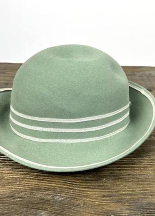 Шляпа фетровая зеленая mayser, стильная4 фото