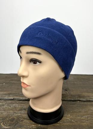 Шапка теплая флисова sherpa, синяя