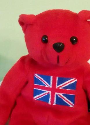 Іграшка ведмелик із англійським прапором --the house of valentina2 фото