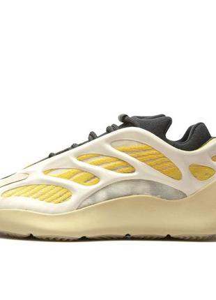 Кроссовки мужские, женские adidas yeezy boost 700 v3 safflower, бежевые/желтые (адидас изи буст)1 фото