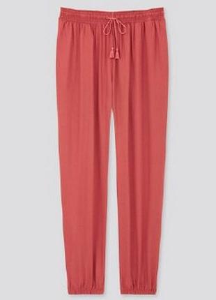 Жіночі брюки-джоггеры, з атласною драпіруванням, легкі штани, uniqlo, xl