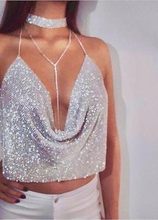 Чокер цепочка колье ожерелье многослойный подвеска цепь жгут