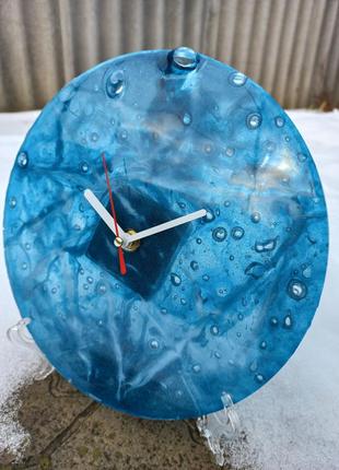 Настольные настенные часы подарок на праздник в интерьер годинник зі смоли