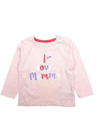 Знижка рожевий лонгслив, реглан з написом на дівчинку р. 74, primark