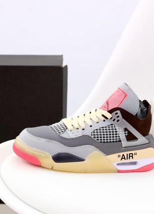 Кроссовки мужские, женские air jordan 4 retro серые (аир джордан, кроссівки чоловічі)