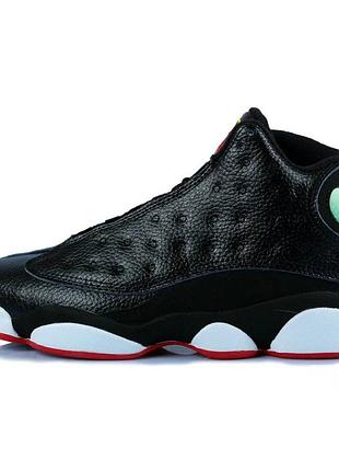 Кроссовки мужские nike air jordan xiii 13 retro, черные / белые (найк аир джордан ретро)