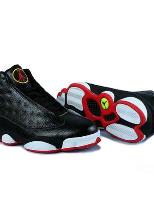 Кроссовки мужские nike air jordan xiii 13 retro, черные / белые (найк аир джордан ретро)5 фото