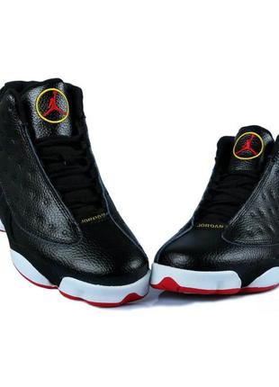 Кроссовки мужские nike air jordan xiii 13 retro, черные / белые (найк аир джордан ретро)2 фото