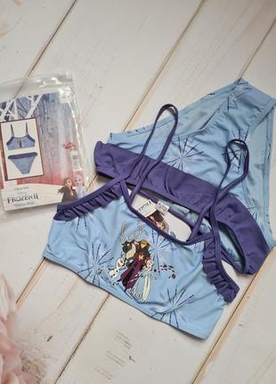 Disney frozen холодне серце купальник роздільний на дівчинку 146/152.