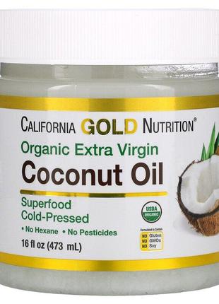 California gold nutrition, органическое нерафинированное кокосовое масло