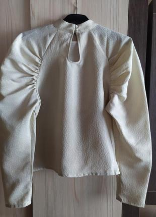 H&m блуза с пышными рукавами s, xl7 фото