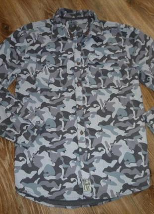 F&f камуфляжная рубашка на 12-13 лет , плотная, отличное состояние
