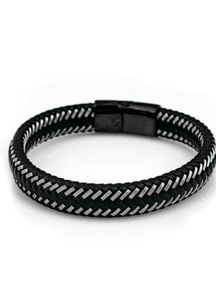 Браслет steel story з медичної сталі 316l і екошкіра (bsk-2141)