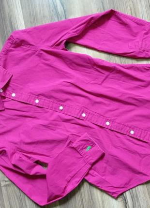 Ralph lauren рубашка хлопок цвет фуксия8 фото