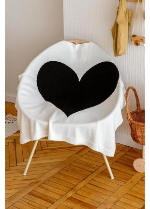 Плед сердце тёплый нежный пряжа прогулка кровать покрывало одеялко для малышей детей1 фото
