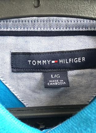 Tommy hilfiger мужская футболка поло новая оригинал размер l /g2 фото