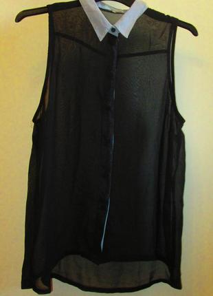 Акція 1+1=3 розпродаж знижки легка жіноча блуза zalando з комірцем розмір м